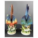 Lefton China Blue and Red Cockatoo