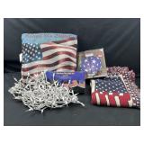 American Flag Pillow, Light Set, and More