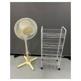 Holmes Fan and Metal Rolling Shelf