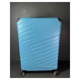 Large Shen Blue Rolling Hard Shell Luggage Case