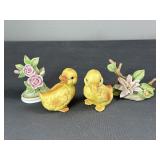 Ceramic Ducklings with Lefton Florals