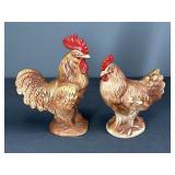 Ceramic Rooster and Chickens