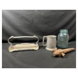 Metal tray, cup and more