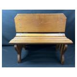 Small wooden bench