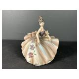 Lefton Girl in Ruffled Dress Planter