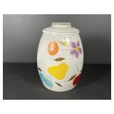 Vintage Painted Glass Cookie Jar
