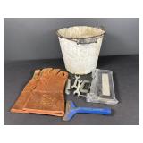Enamelware bucket and more