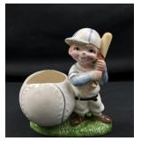 Lefton Vintage "Slugger Boy" Ceramic Planter