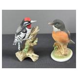 Lefton china Robin and woodpecker