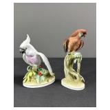 Lefton china White Parrot and Macaw