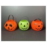 3 Jack O Lantern Buckets