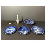 Blue and White Holiday Decor Plates and More