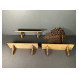 4 Wooden Shelves