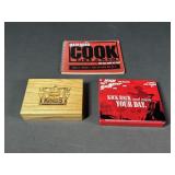 Marlboro Ash Tray, Cook Book, and Aces Playing