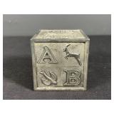 Vintage Leonard Metal Block Coin Bank