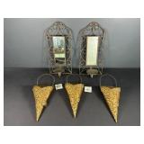 Wall Mounted Candle Holders and Cone Shaped