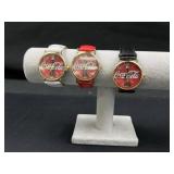 3 Coca Cola Logo Wristwatch