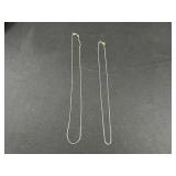 2 Sterling Silver Chain Necklaces