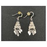 Sterling Silver Dangle Filigree Earrings
