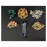 Rhinestone brooches
