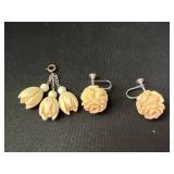 Sterling Silver carved earrings and more