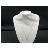 10K Gold Opal Drop Necklace & Stud Earring