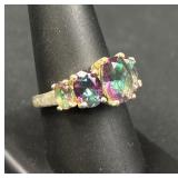 Sterling Silver Multi Color Mystic Topaz Ring