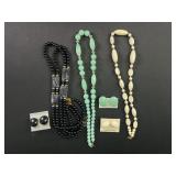 Genuine lucite necklace and earring