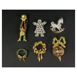 Christmas brooches