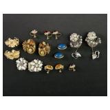 Liner, Coro, trifari, and more clip on earrings