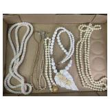 Assorted Beaded Necklaces & Faux Pearl Strands