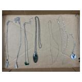 Labradorite pennant necklace and more