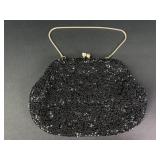 Vintage black beaded 1940ï¿½s purse