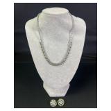 B. David blue & green rhinestone necklace