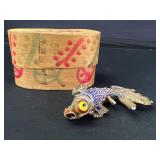 Vintage Chinese vermeil silver filigree enamel