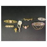 Vintage fashion brooches