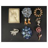 Rhinestone brooches