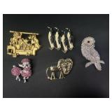 Vintage Fashion Animal brooches