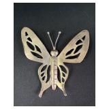 Vintage Mexico Silver Tone Butterfly Brooch