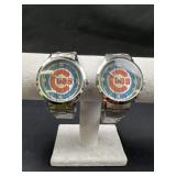 2 Chicago Cubs Logo Wristwatch