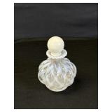 Fenton Coin Dot White Perfume Bottle