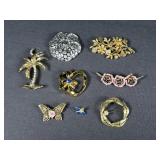 Vintage Fashion Brooches Tifari, Coro, and More