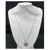 Sterling Silver Peacock Stone Necklace