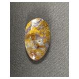 Polished Flame Agate Bolo Clip