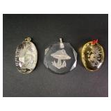 Reversed Etched Glass Pendants