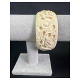 Ivory like carved bangle