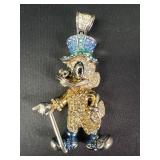 Scrooge McDuck rhinestone pendant