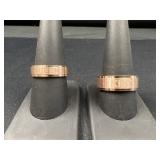 2 Stainless Steel King & Queen Rings