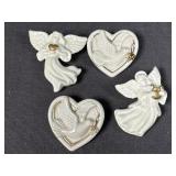 Lenox angels and Birds Brooches