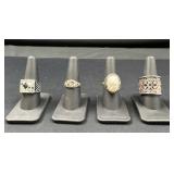 4 Vintage Style Fashion Rings
